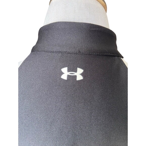 Under Armour Womens Summit Crop Top Size XL Black Full Zip High Neck Activewear - Picture 7 of 15
